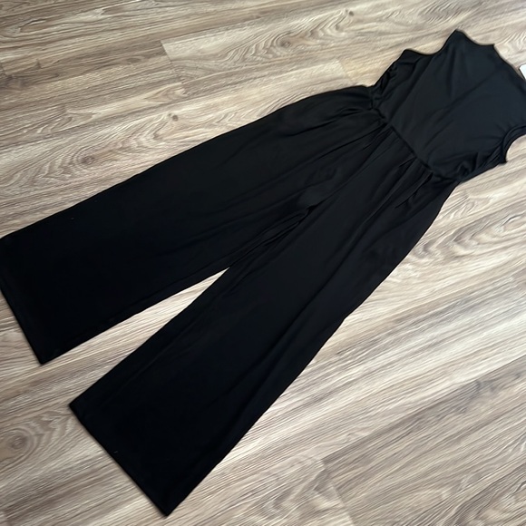 Pretty Garden Womens Summer One Piece Sleeveless Mock Neck Wide Leg Romper - Picture 8 of 9